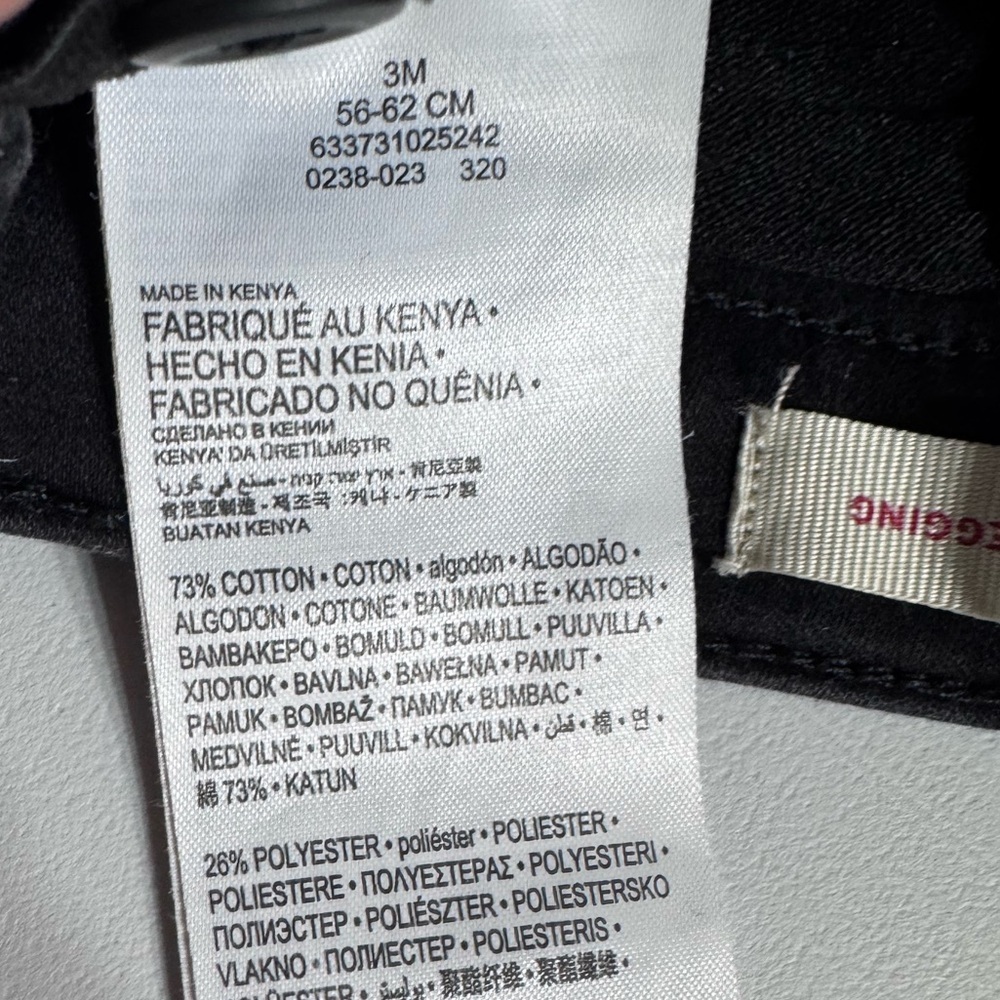 Infant Levi’s black denim leggings 3m - Picture 4 of 4